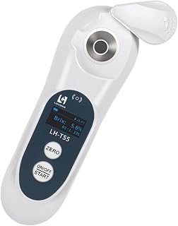 LOHAND LH-T55 3-in-1 Digital Brix Refractometer with ATC & RI: 0-55% Sugar Tester for Juice, Coffee, Wine - Touchscreen, Waterproof