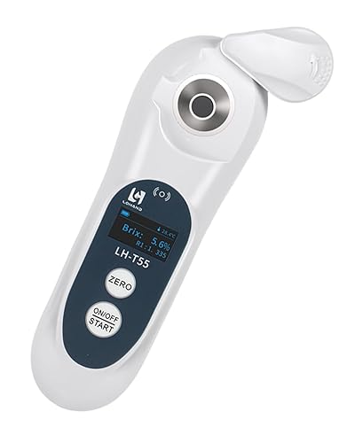 3-in-1 Digital Brix Refractometer with ATC/Refractive Index(RI), Accurate Measurement with Precision Light-Blocking Cover, Fast Touchscreen Test for Fruit Juice/Coffee/Wine Liquid Sugar Content:0-55%