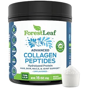 Advanced Hydrolyzed Collagen Peptides – Unflavored Protein Powder – Mixes Into Drinks and Food – Pasture Raised, Grass Fed – for Paleo and Keto; Joints and Bones – 41 Servings Collegen