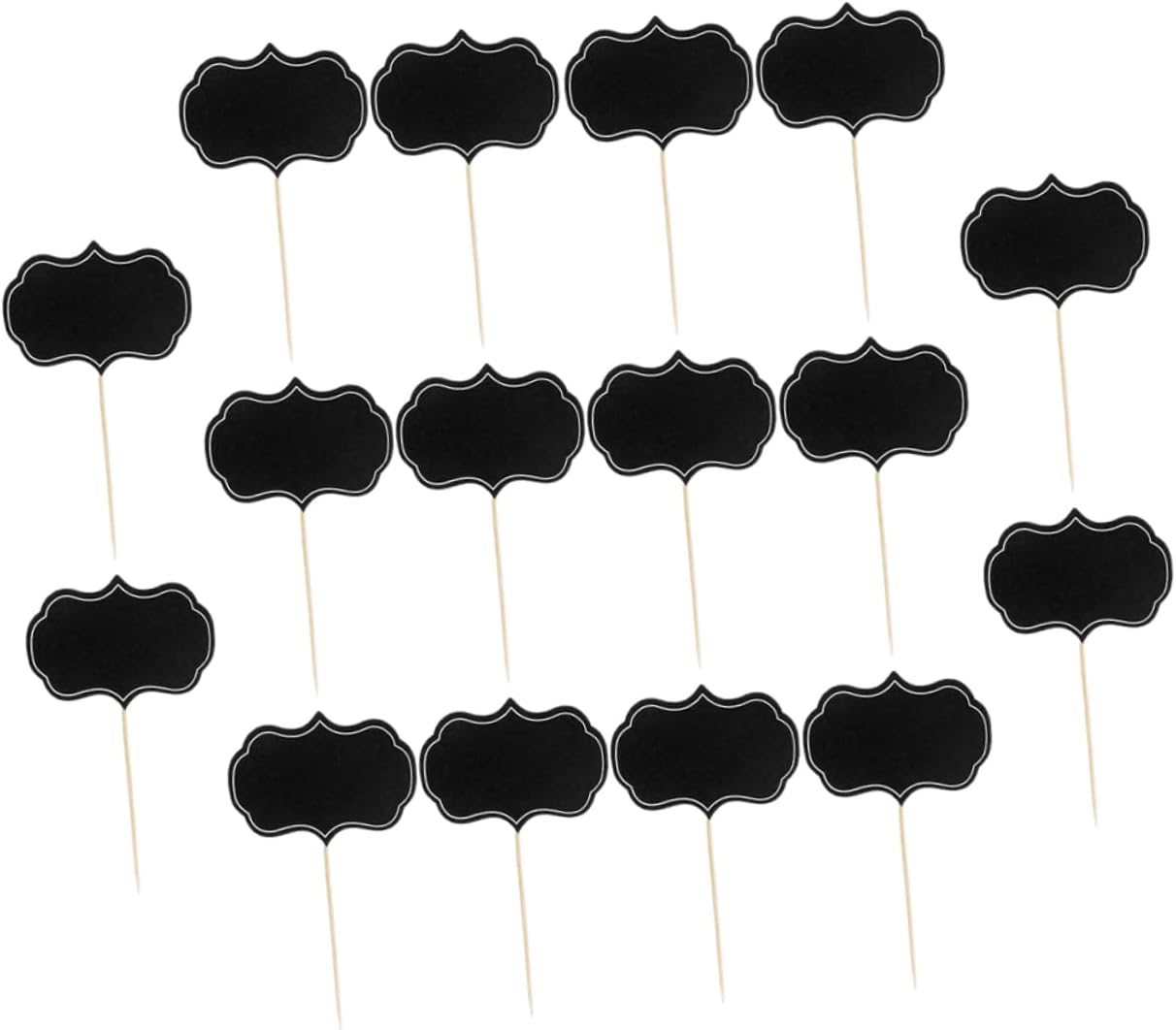 16Pcs Blank Toothpick Flags for Food Labels Easy to Write Cheese Markers for Weddings Buffets Parties Creative Cake Picks for Appetizers and Daily Use