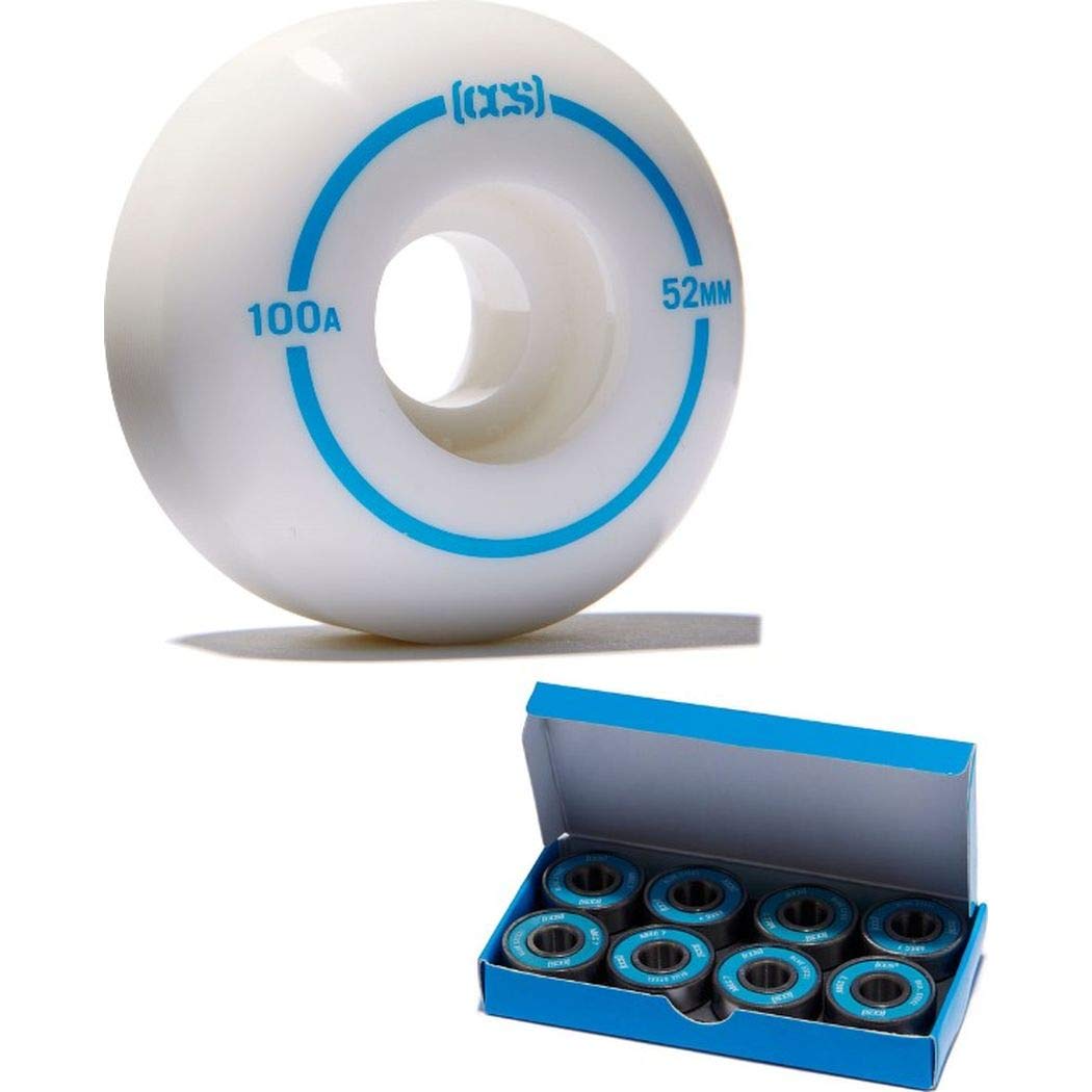 CCS Skateboard Wheels - Multiple Colors (White, 52mm) ABEC 7 Bearings