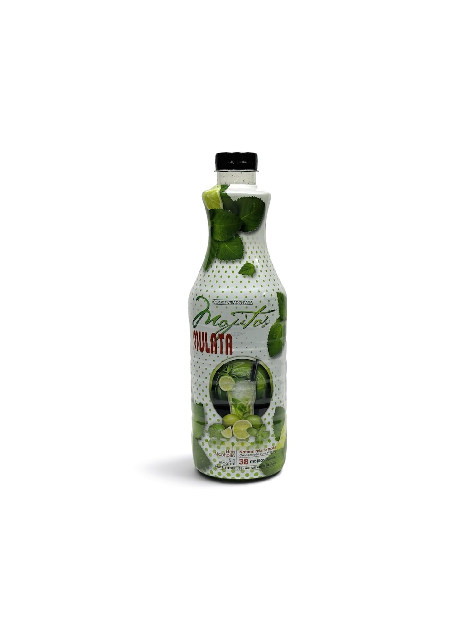 Pack Mulata Mojito Party - Kit para 38 Mojitos con y sin Alcohol en Minutos - Incluye 2 botellas Ron Mulata, 1 botella Concentrado Natural de Mojito, Caja de Pajitas y 1 Botella Soda