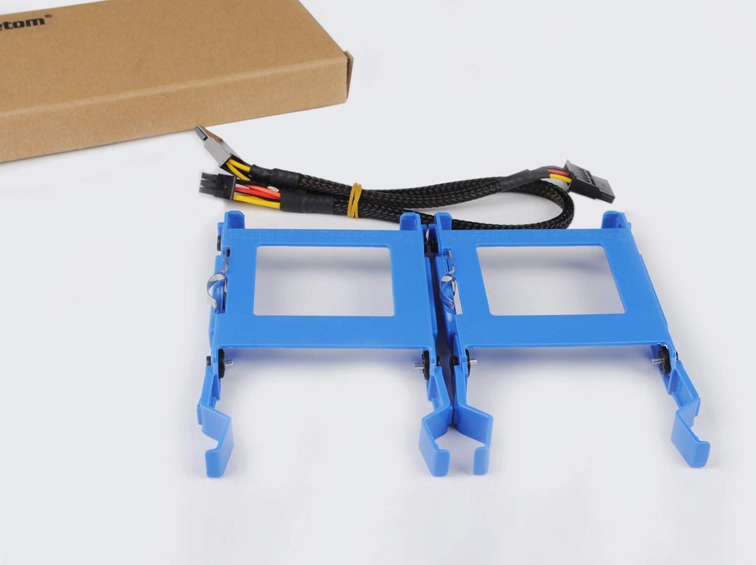 Lot de 2 2,5" Supports de Disque Dur Plateau Caddie SSD X9FV3 Tray Caddy pour Dell Optiplex 3040 3046 5040 7040 MT Vostro Inspiron 3650 3655 avec 1 Câble GP2JM