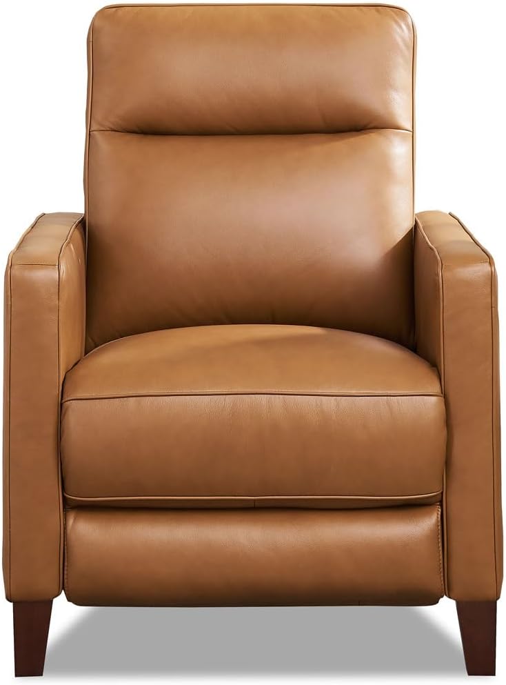 Hydeline Ashby Top Grain Leather Power Zero Gravity Recliner with Power Headrest, Chestnut Brown, Memory Foam, Pocket Coils and Control Panel