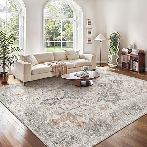 GENIMO Extra Large Washable Vintage Rugs Cover