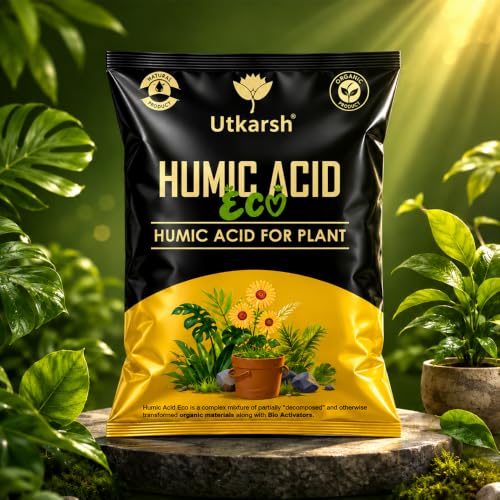 Image of Utkarsh Humic Acid Eco for Plants - 5 Kg | Organic Humic & Fulvic Acid Soil Conditioner | Improves Soil Fertility, Root Growth & Nutrient Absorption | Suitable for Agriculture, Gardening & Home Plants