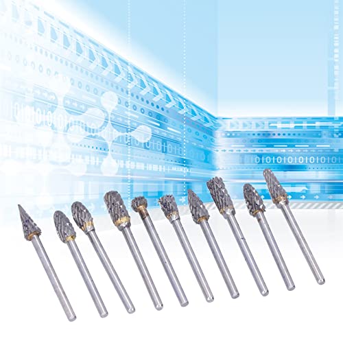 Set de 10 fresas rotativas de carburo de tungsteno miniatura 3
