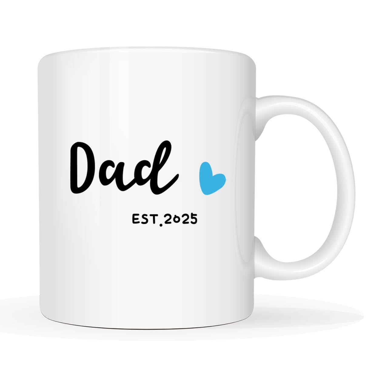 MAUAG Dad Est 2025 Coffee Mug Fathers Day New Dad Gifts for Men Him First Time Dads Cup