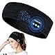 Bluetooth Kopfhörer Stirnband, Schlafkopfhörer Sport mit 6-10 Std Spielzeit, Atmungsaktives Schweißabsorbierendes, Seitlichen Reglern Kopfhörer Laufen Yoga Schlafen Männer Frauen, HiFi Stereo Tech