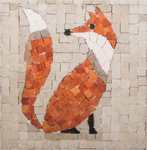 Kit mosaïque naturelle Renard GÉANT : coffret créatif complet pour adultes et enfants