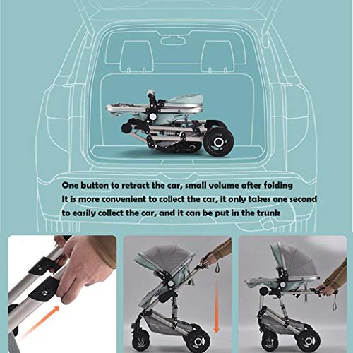 TXTC 3 in 1 wandelwagen wagen opvouwbare luxe kinderwagen anti-schok veren hoge weergave kinderwagen kinderwagen… - Afbeelding 5