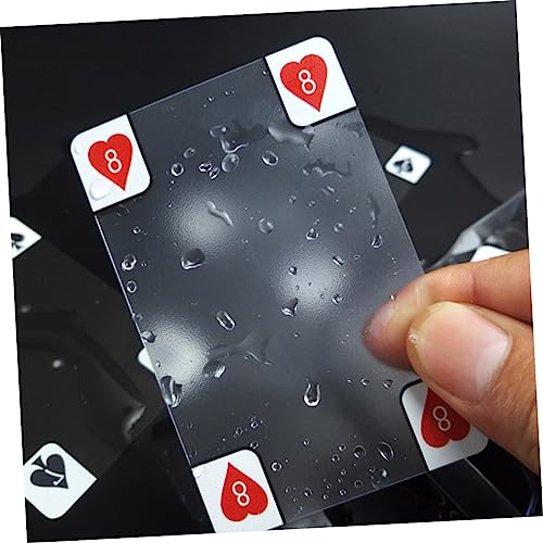 CLISPEED Transparente wasserdichte Spielkarten Aus Kunststoff Klare Pokerkarten Aus PVC Wetterfeste Plastikkarten Für Spiele – Bild 5