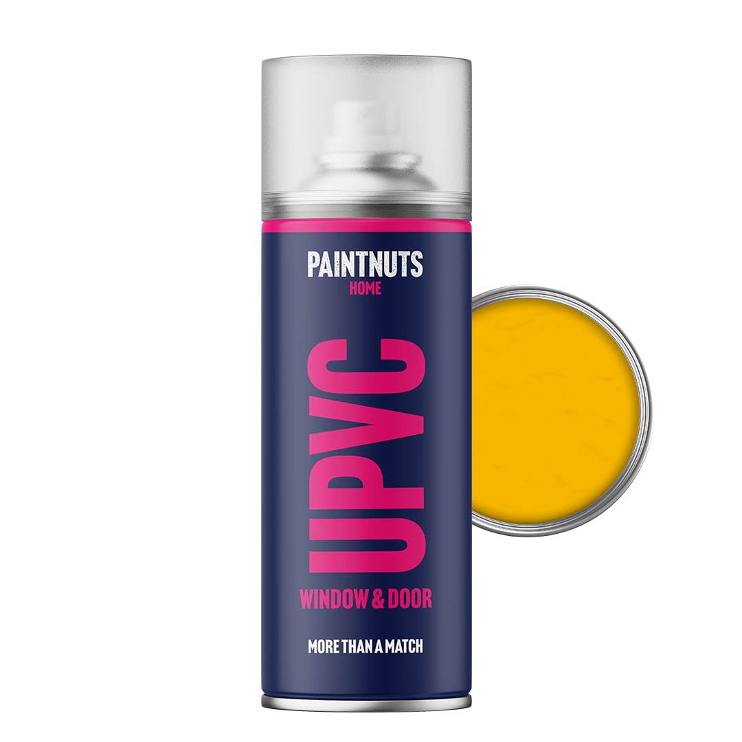 Paintnuts UPVC Window & Door Paint - RAL-1021 - COLZA YELLOW Matt 400ml Spray Can