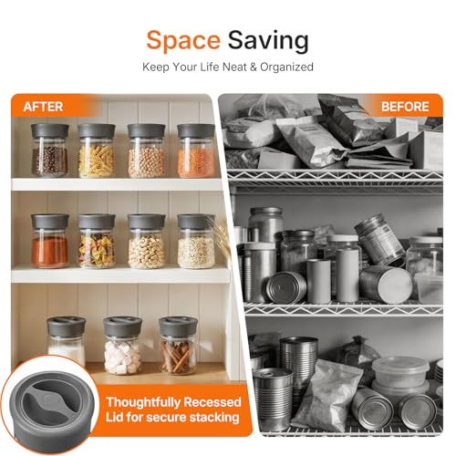 NUZEAK Glass Coffee Storage Jar 17oz