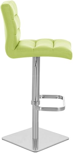 Miniatura 23 de Zuri Furniture Lush - Taburete giratorio sin brazos de altura ajustable magenta con base de acero cepillado Magenta,Rojo -,Blanco,Marrón,Verde