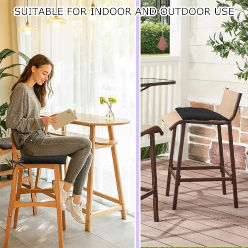 Cojines para silla de diseño elegante y alta comodidad pack de 4 unidades exteriores negros 6