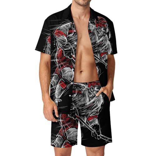Hockey sur glace chemise hawaïenne hommes pour l'été et la plage
