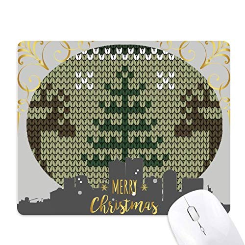 Tapis de souris arbre de noël tricot brun finition haute densité