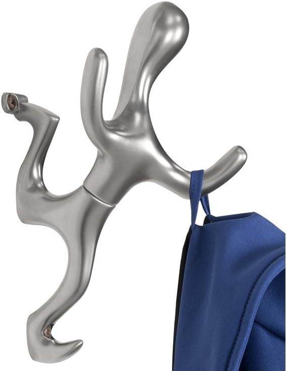 Spinder Coat Hook Rack Torqx Coat Wall Hook 3 Colours silver