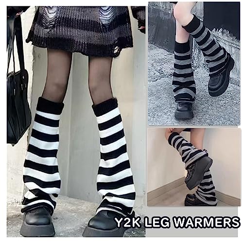 Image of Komorebi Leg Warmers Y2K Kawaii Leg Warmers for Girl Women Cute Knitted Socks Y2K Harajuku Goth Accessories