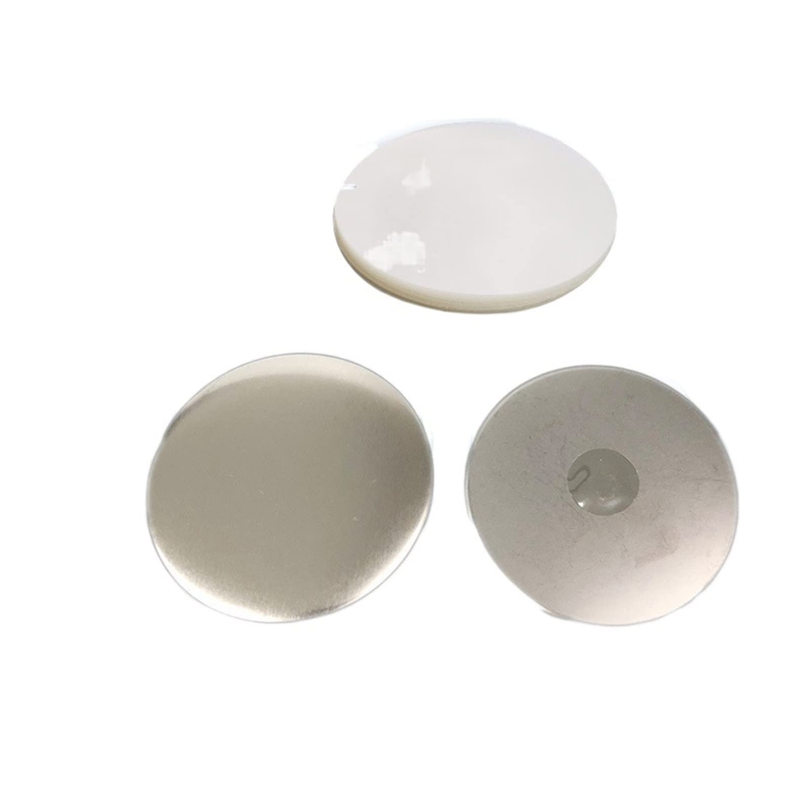 Lot De 100 Aimants De Réfrigérateur Vierges - 25 Mm - Coques Métal + Film Transparent - DIY Personnalisation - 4