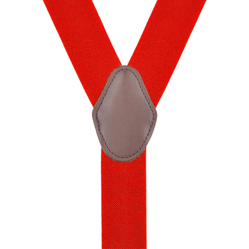 Tirantes de Cuero con Forma de Y para Hombre y Mujer, Tirantes elásticos Ajustables con 6 Clips en la Espalda, para Bodas, Fiestas, Eventos Formales