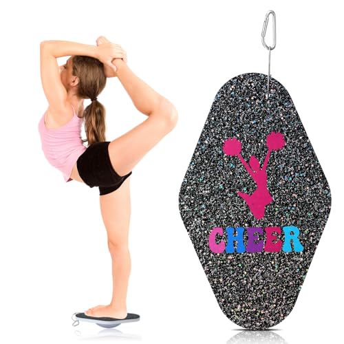 JolliLudo Cheer Balance Trainer Flyer Stand Glitter Cheer Board Cheerleading Flexibility Acrylic Balance Board Equipment for Cheerleader Stand Practice, Core Strength Training, Body Control