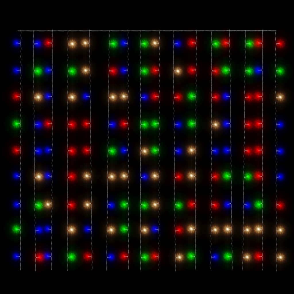 Rideau lumineux LED 3 x 3 m 300 LED coloré 8 fonctions