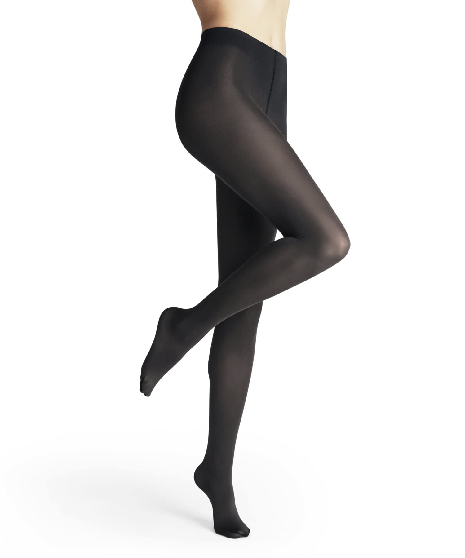 FALKE Women's Seidenglatt 40 DEN W Ti Semi-Opaque Plain 1 Pair Tights, Grey Graphite 3146, L