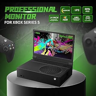 G-STORY 14‘’ Portable Monitor for Xbox Series S – 1TB SSD Black, 1080P Portable Gaming Monitor IPS Screen for Xbox Series S（not Included） with Two HDMI, HDR, Freesync, Game Mode, Travel Display
