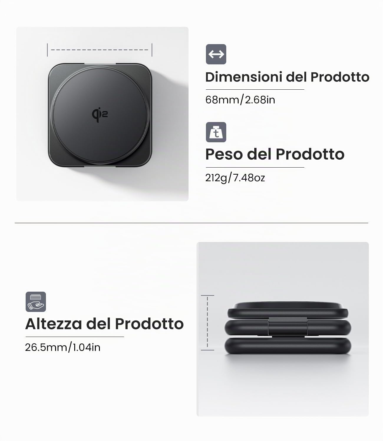 KU XIU Qi2 3-in-1 Magnetica Caricatore Wireless per Samsung | Stazione di Ricarica per Galaxy S26, Ricarica Rapido da Viaggio per Galaxy Watch, per Galaxy Buds (Adattatore 45W Incluso)