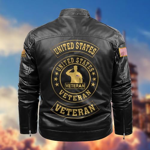 Personalized Veteran Leather Bomber Jacket, Featuring Military Style And Patriotic, A Great Choice For Veterans Day Gifts3
