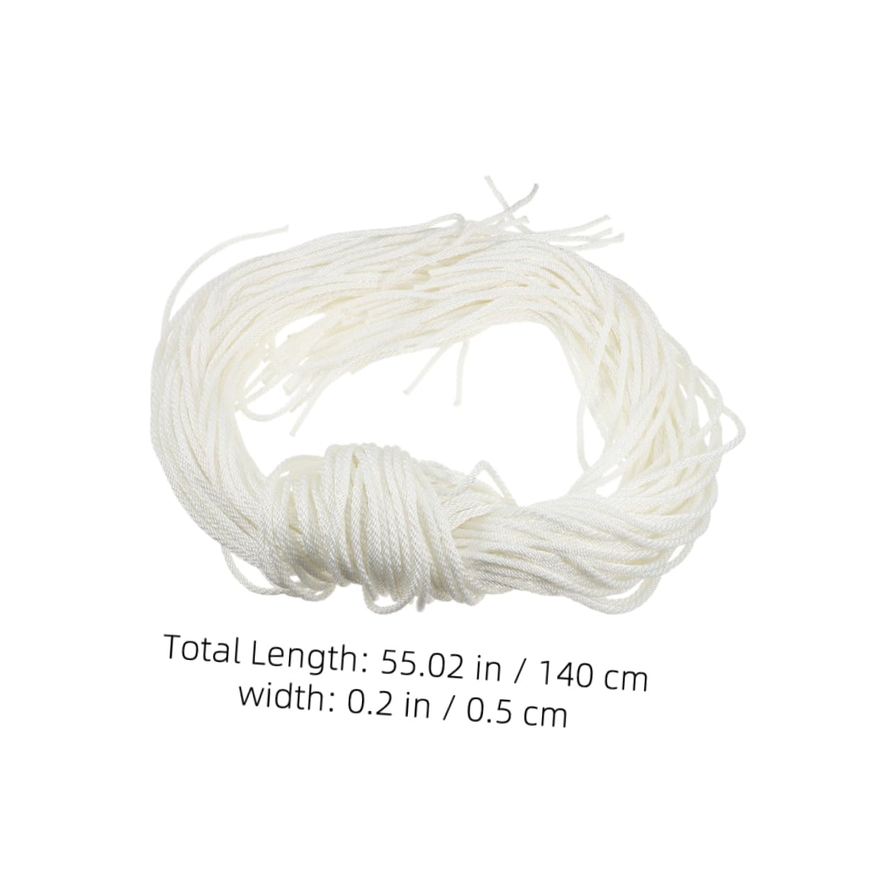 TOYANDONA Cuerda de Arranque 50 Piezas 5mm de Nailon Color Blanco