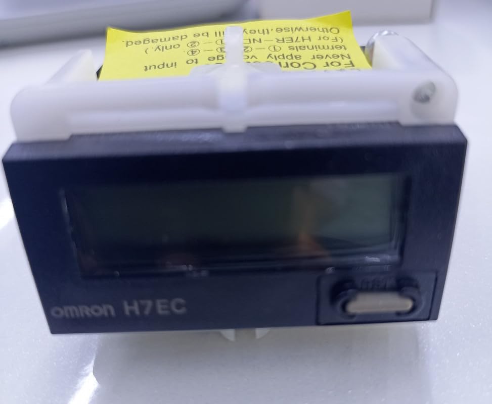 Miniature Total Counter,H7EC-N-B, 8 digit, No-voltage input, backlight None, Reset key Equipped, Black