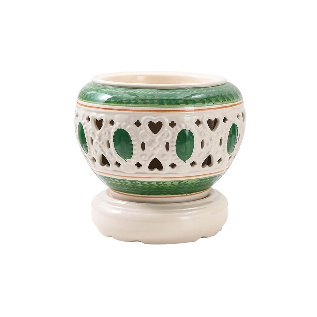 HLHLOP777 Flower Pot Chinese Style Creative Hollow Tray Hydroponic Flower Pot High-temperature Ceramic Plant, No Holes House Plants, Succulents, Flowers(Medium)