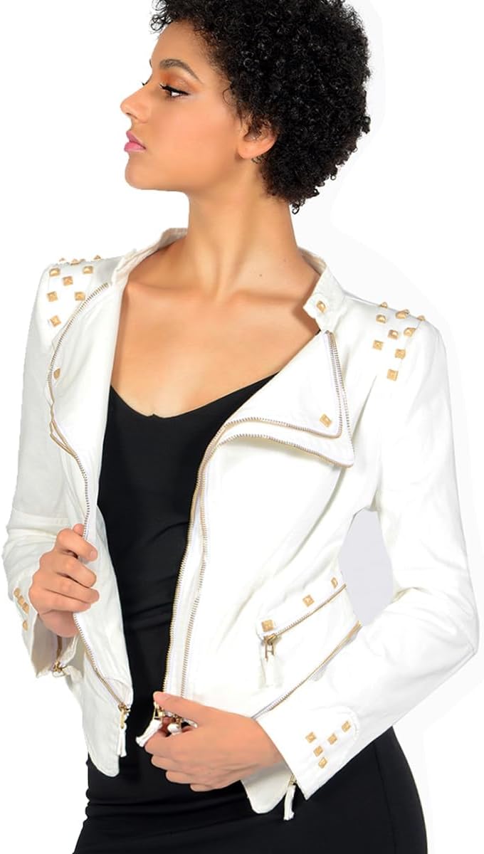 Fashion SX Women's classic tailcoat,fashion Shaping denim jacket, inlaid with punk motorcycle riding suit