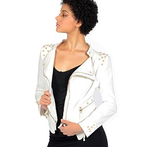 Fashion SX Womens classic tailcoat fashion Shaping denim jacket inlaid with punk motorcycle riding suit
