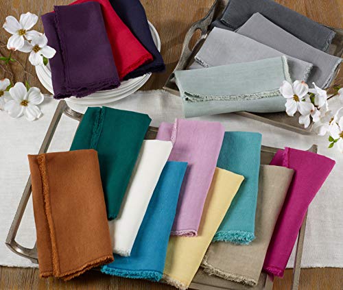 Servilletas de lino Saro Lifestyle, pack de 4, 20 pulgadas miniatura 3
