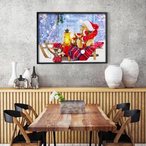 Rompecabezas de Navidad ENJOY-1269 de 1000 piezas con ilustración de oso de peluche 6