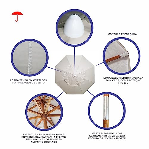 Ombrelone 240 Solasol Redondo Sungap - Cinza
