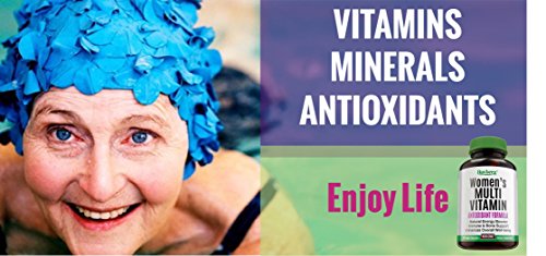 Women's Multivitamins. Antioxidant Energy Supplement With Minerals. Vitamin A C D E + B Complex, Vitamins B1 B2 B3 B5 B6 B12 + Calcium, Zinc, Biotin And Folic Acid. Anti Aging, Immune & Bone Support #TOP5