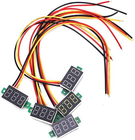 0.36 Inch Mini LED Digital Voltmeter, 3 - Wire DC 0-100V Voltage Tester ...