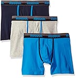 Reebok Men's 3pk Stretch Boxer Brief (Pouch)