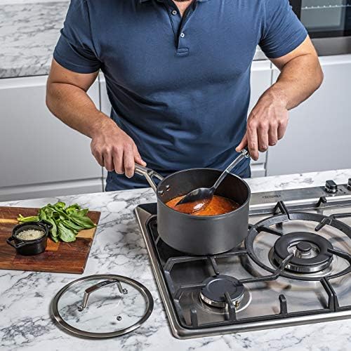 Ninja Foodi ZEROSTICK 5-Piece Pot and Pan Set, Hard Anodized Aluminium, Non-Stick, Induction Compatible, Dishwasher Safe