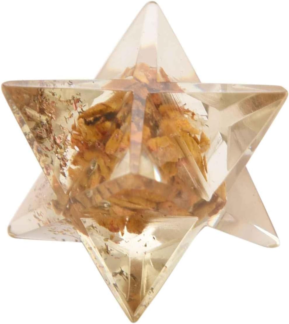 Blessfull Healing Reiki Healing Crystal Merkabas Yellow Jasper 8 Point Star Merkaba 20 to 25 mm Approx