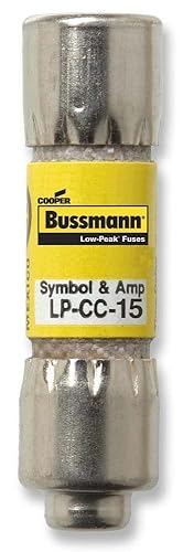 Cooper Bussmann Lp-Cc-15  Paquete de 10  Tiempo de límite de fusibles de pico bajo 15 A Lp-Cc-15  Paquete de 10