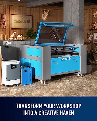 OMTech 100W CO2 Laser Engraver | 24"x40" Autofocus and Autolift | Industrial Laser Cutter with 2-Way Pass Air Assist, Water Pump | Precision Cutting and Engraving for Wood, Glass, Acrylic, More - Image 6