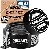 Shilajit Original Himalaya – 90g (30g x3) - 180 Tage Vorrat – Premium Pure Shilajit Hochdosiert Aus Himalya Handernte Inkl. 500mg Dosierlöffel
