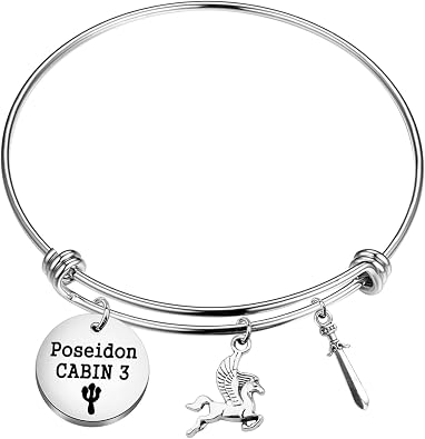 TGBJE Greek Mythology Lover Gift Camp Horse Jewelry Percy Fans Gifts Poseidon Cabin 3 Bracelet