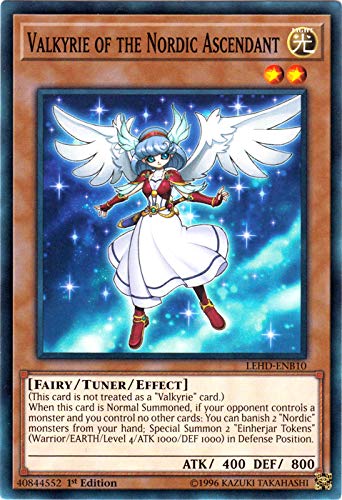 Amazon.com: Yu-Gi-Oh! - Valkyrie of The Nordic Ascendant - LEHD-ENB10 -  Common - 1st Edition - Legendary Hero Decks